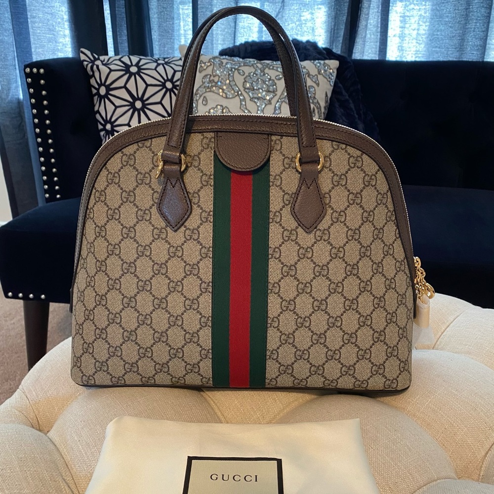 ✨SOLD!✨NEW✨GUCCI✨GG GUCCISSIMA SUPREME& LEATHER DOME BAG - Picture 8 of 15